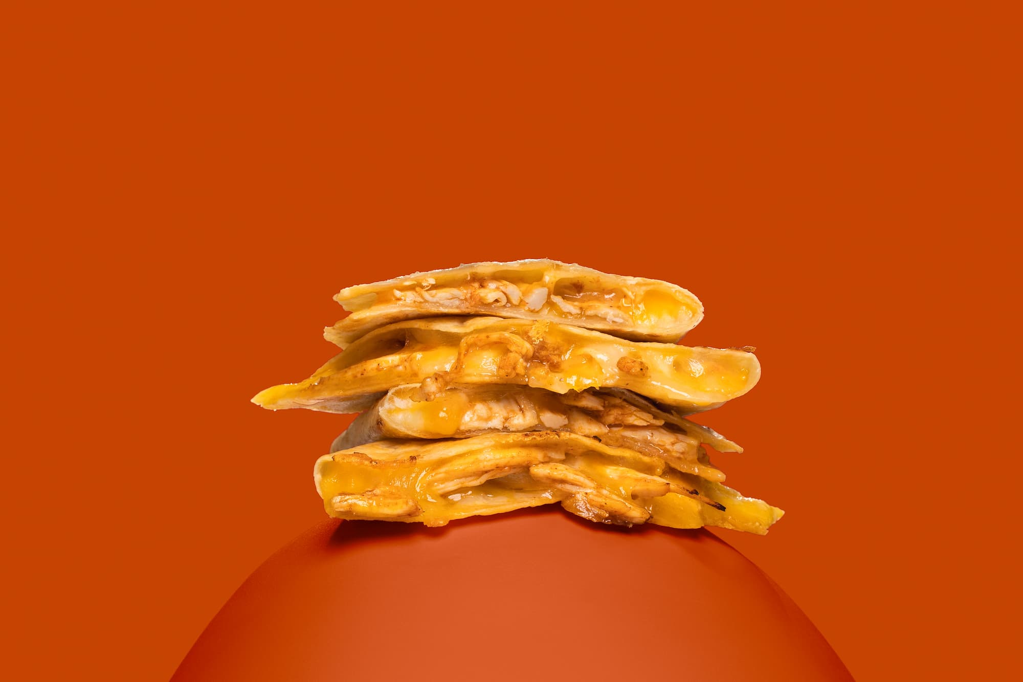 quesadilla stack of chipotle chicken