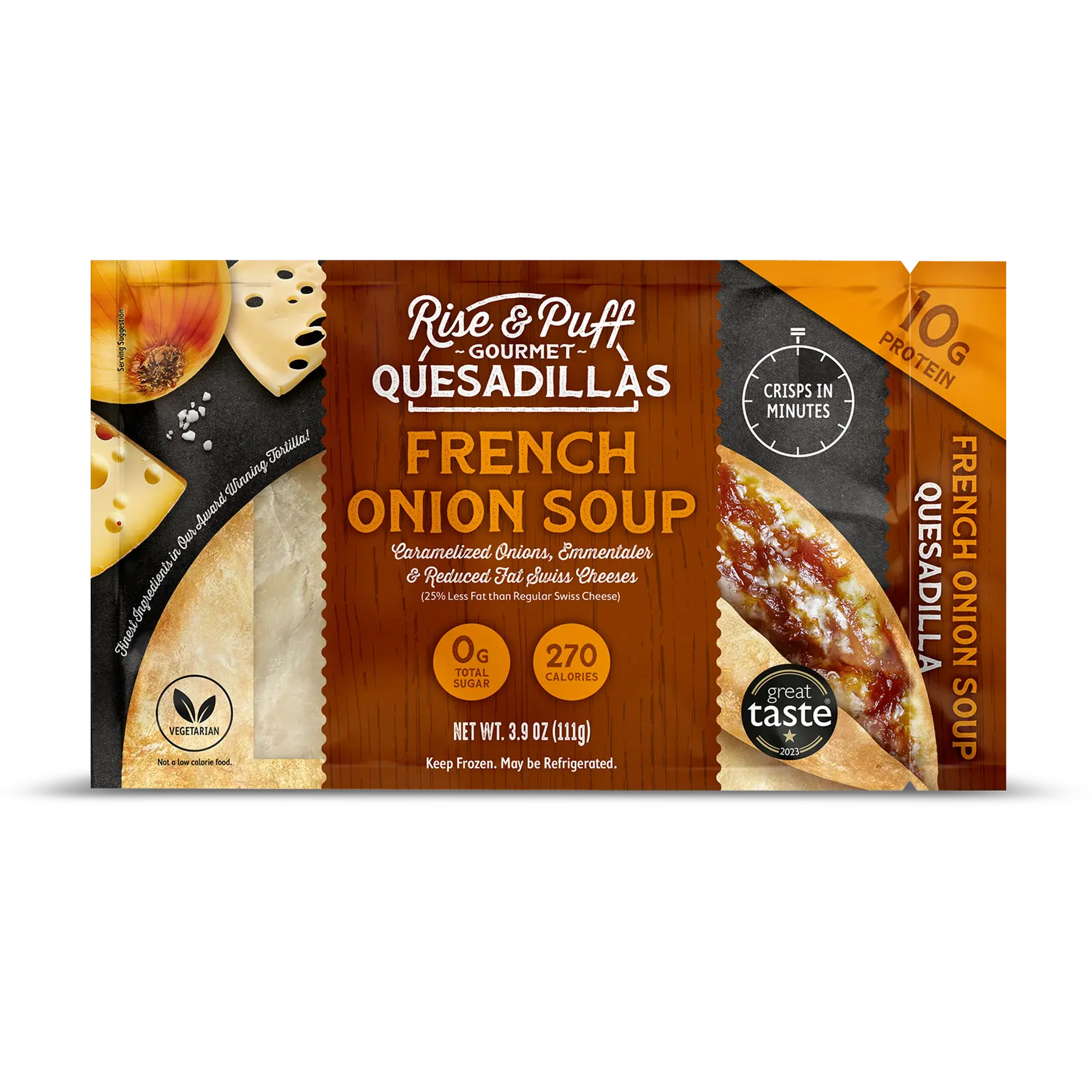 Rise & Puff French Onion Soup Quesadilla