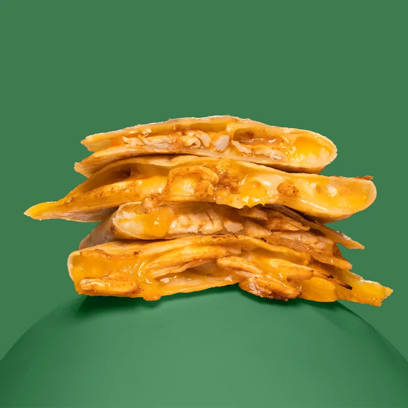 Pre-made quesadillas with clean ingredients