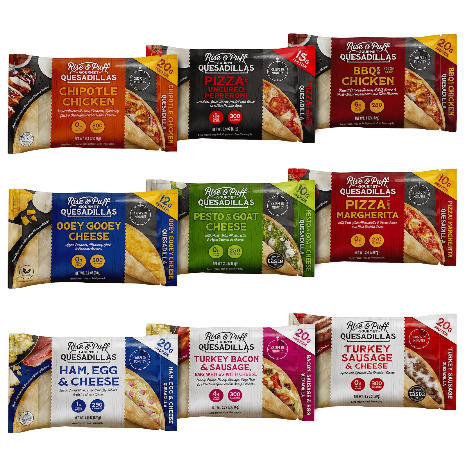 Quesadilla Variety Pack including 9 different flavors