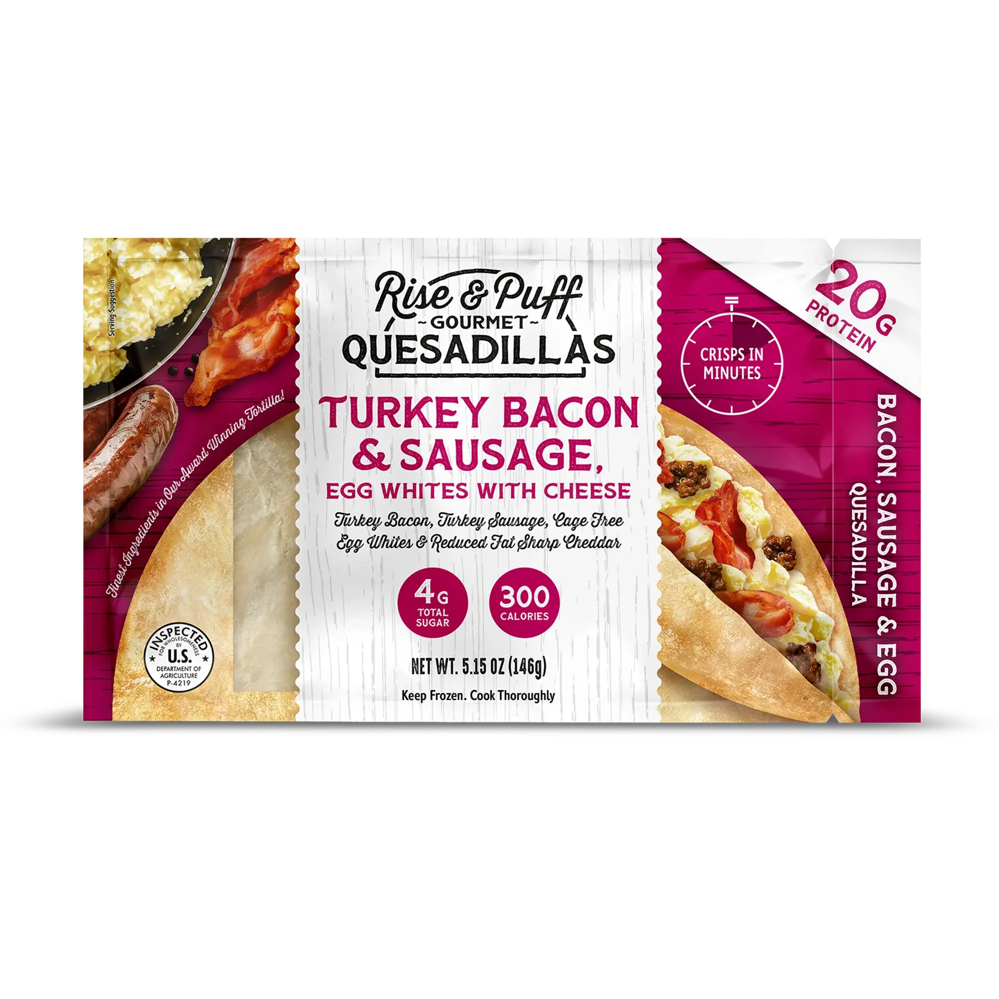 Turkey Bacon & Sausage quesadilla