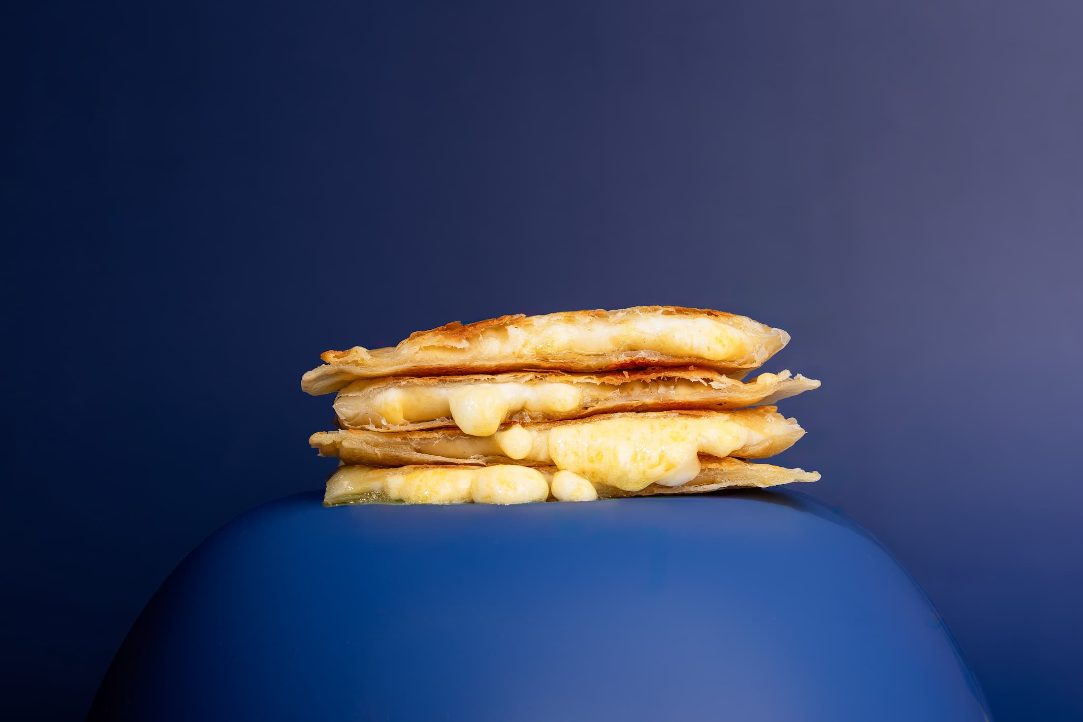 stack of better for you cheese quesadilla