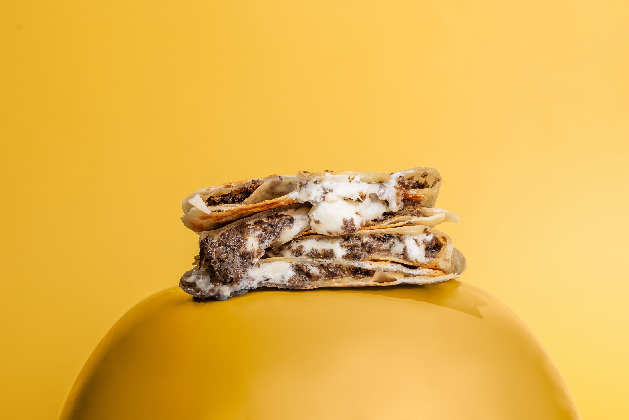 Truffled Mushroom and cheese quesadilla stack