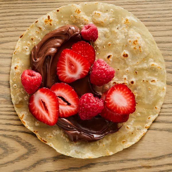 Nutella and Banana Strawberry Raspberry