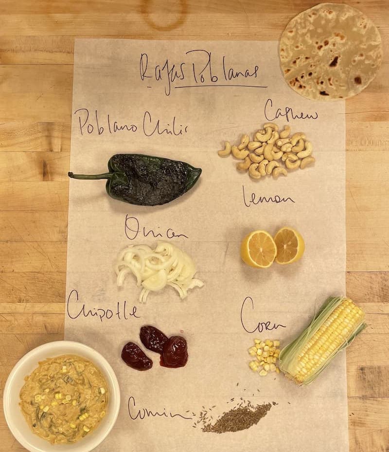 Rojas Pablanas Recipe with Healthy Tortilla