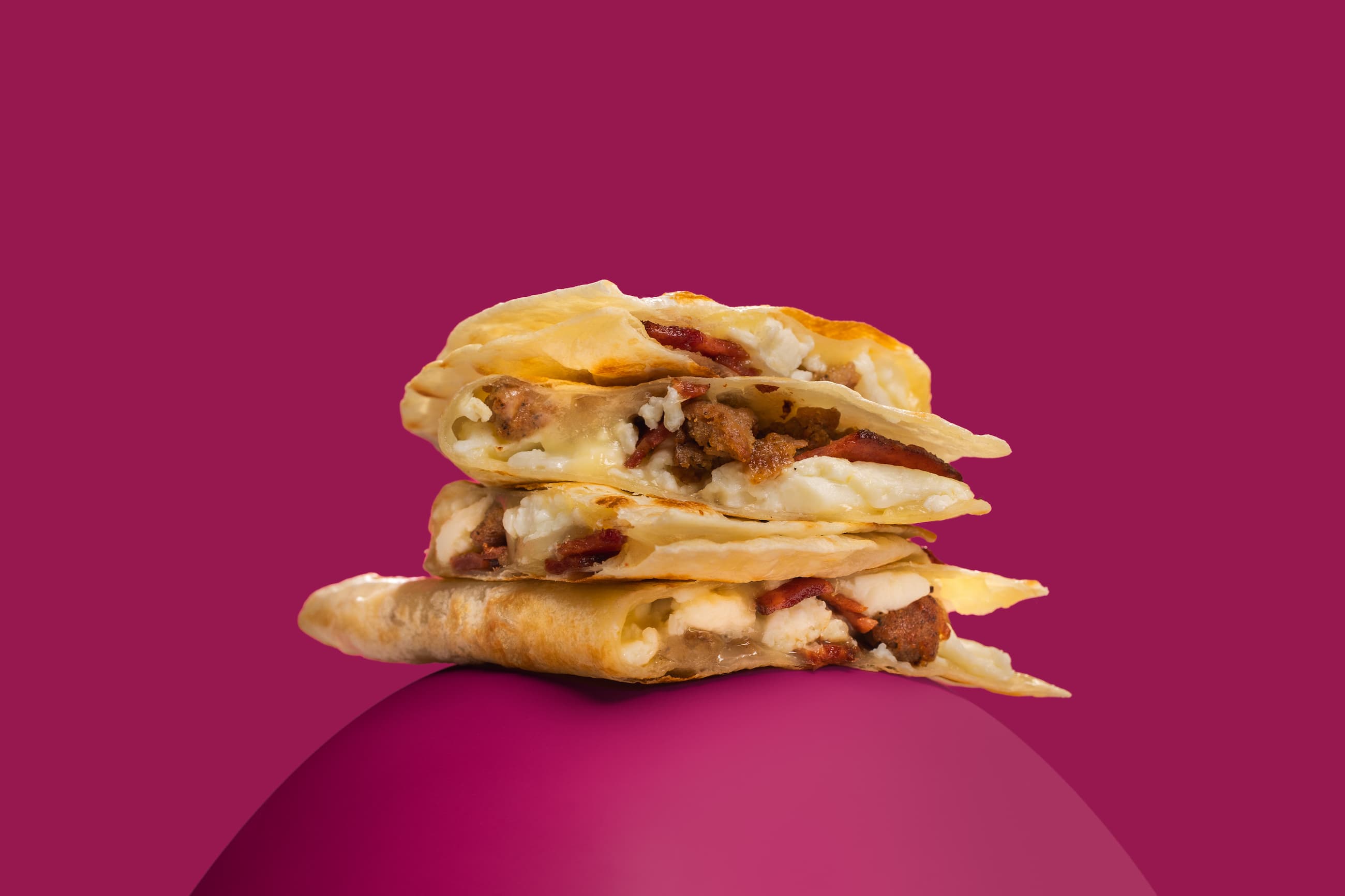 Turkey Bacon Sausage Quesadilla