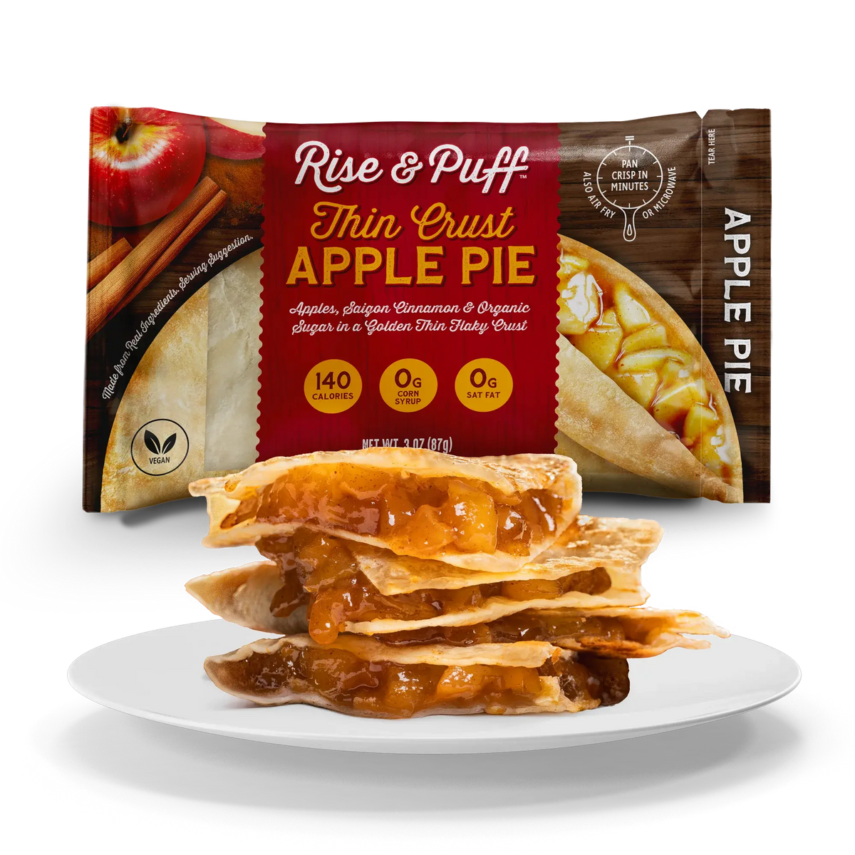 Apple Pie flaky crust with cinnamon apple filling ready to bake dessert