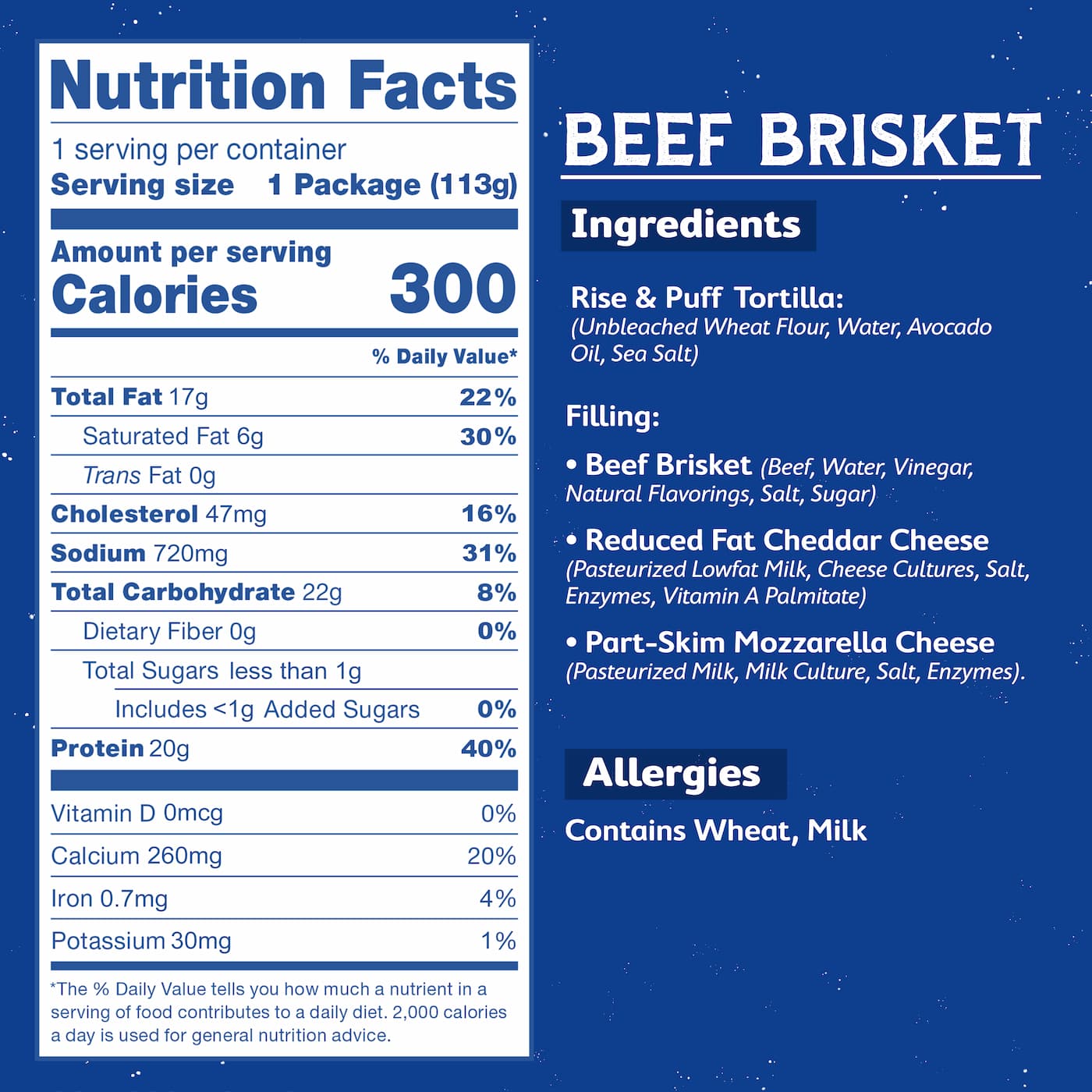 Beef brisket nutritional facts