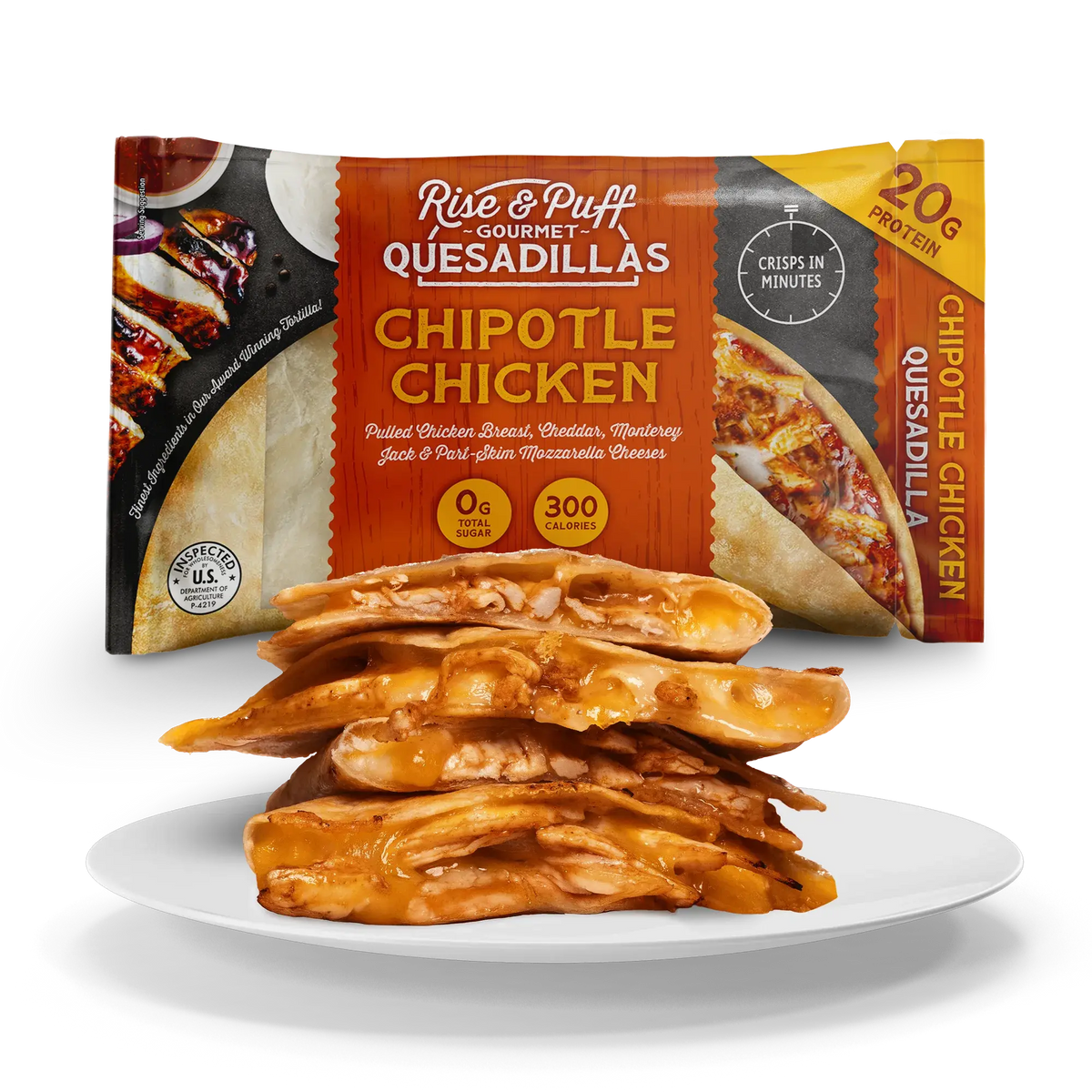 Chipotle Chicken Quesadilla quick frozen quesadilla with bold flavor and crispy air fryer finish