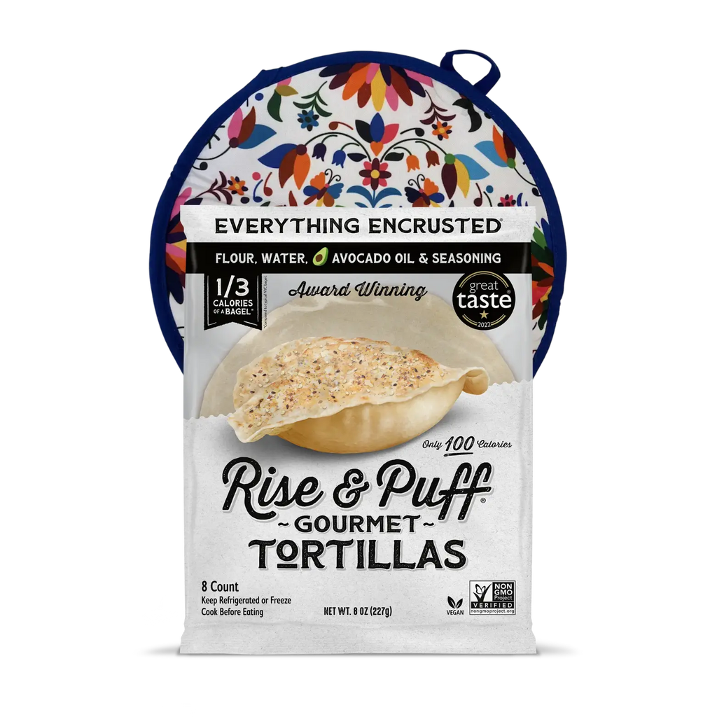 Rise & Puff Everything Encrusted Gourmet Tortillas with Tortilla Warmer