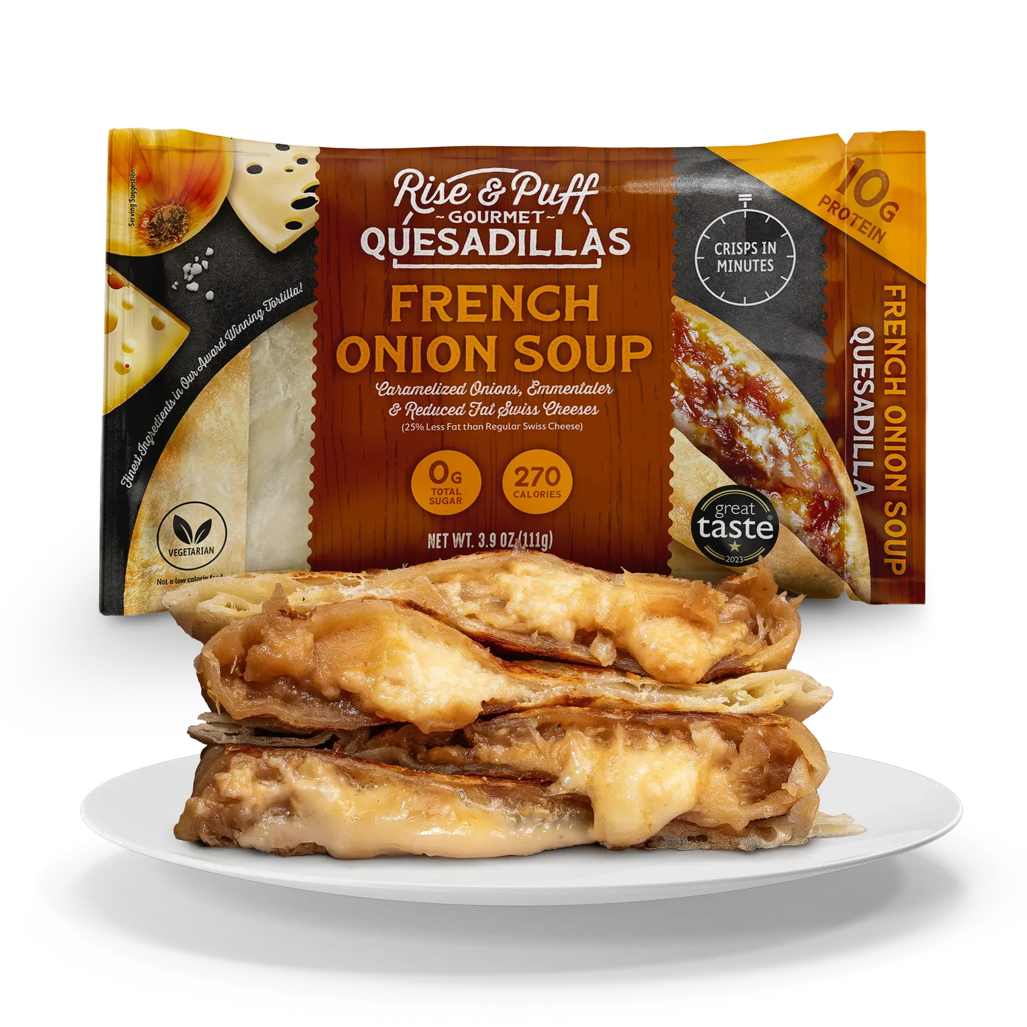 Rise & Puff French Onion Soup Quesadilla