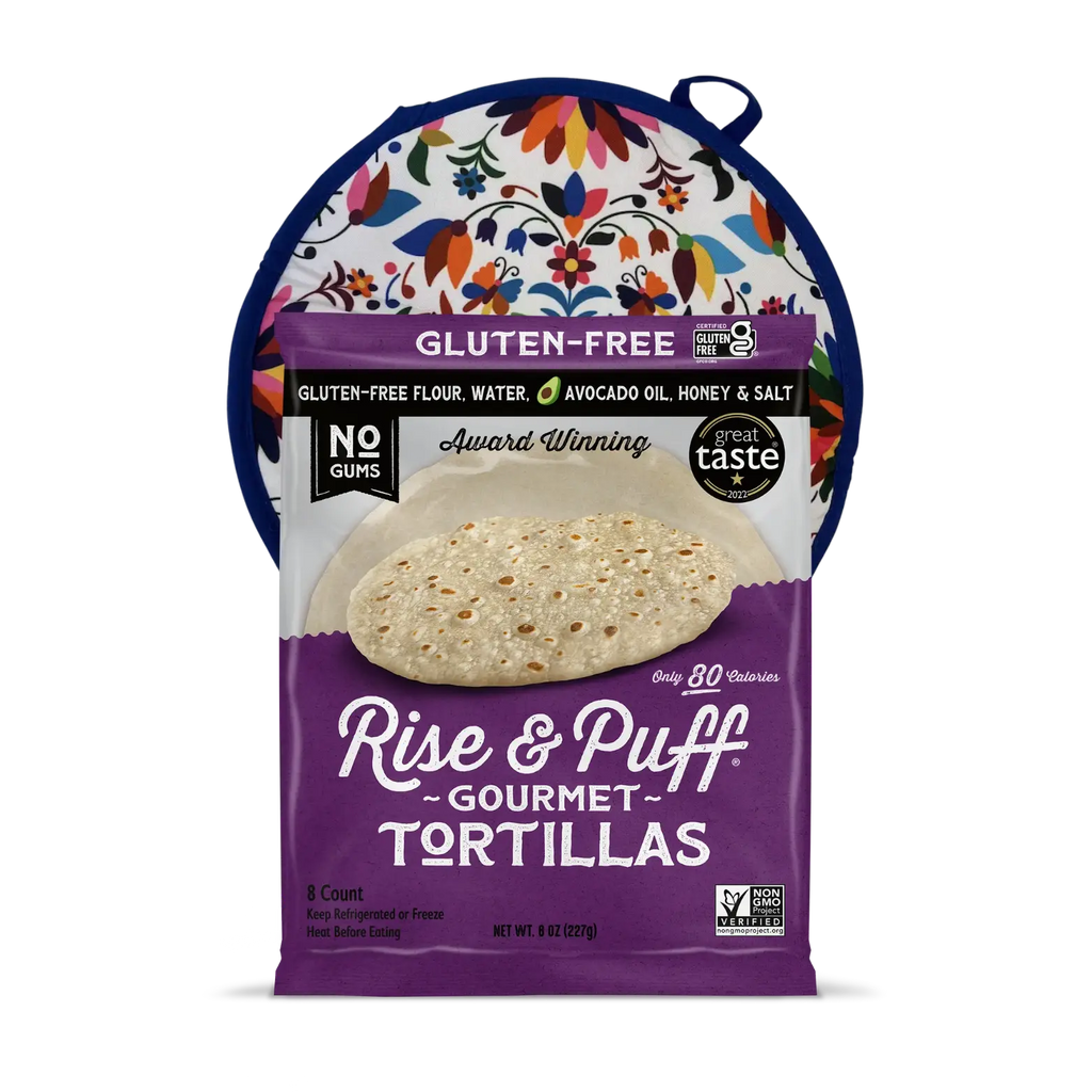 Rise & Puff Gluten-Free Gourmet Tortillas with Tortilla Warmer