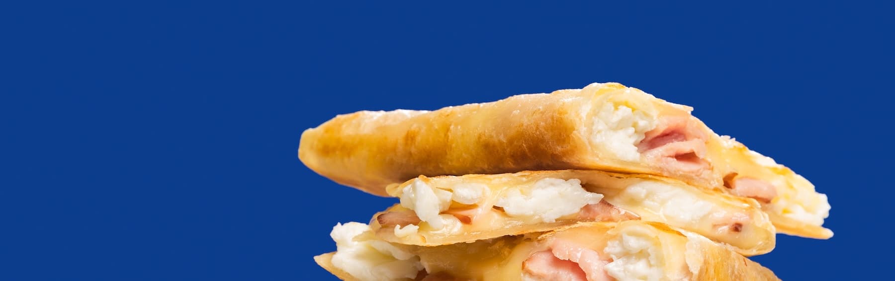 Ham Egg and Cheese quesadilla stack