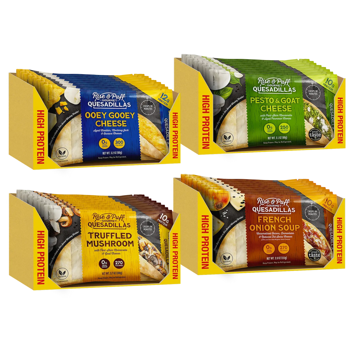 Quesadilla Veggie Protein Bundle 32 Pack | Rise & Puff