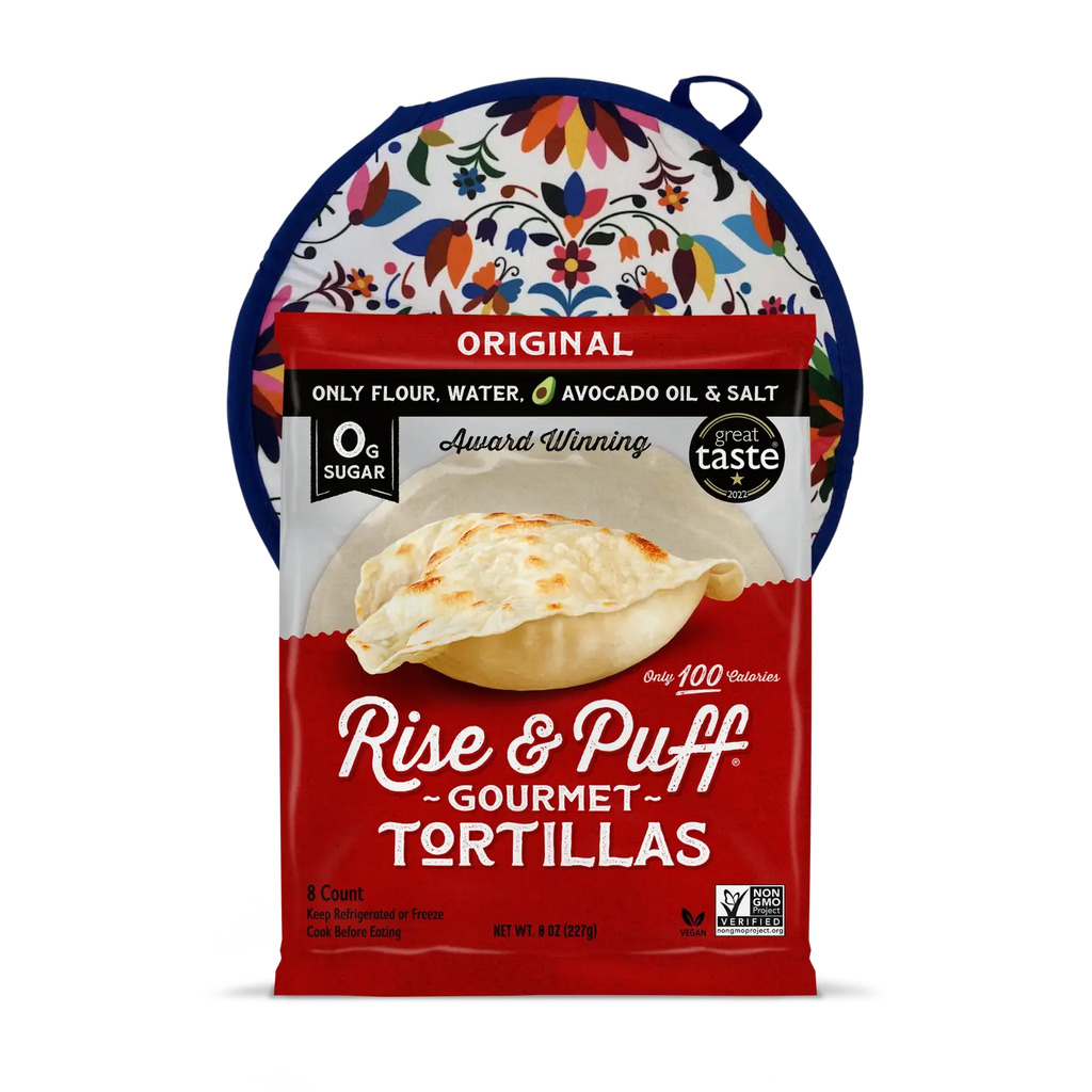 Rise & Puff Original Gourmet Tortillas with Tortilla Warmer