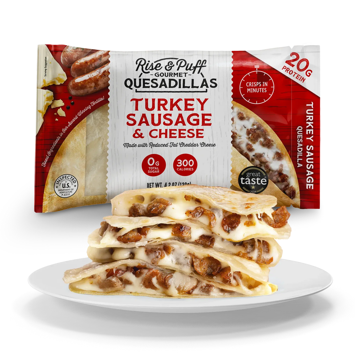 Breakfast Turkey Sausage Cheese Quesadilla quick high protein breakfast for busy mornings